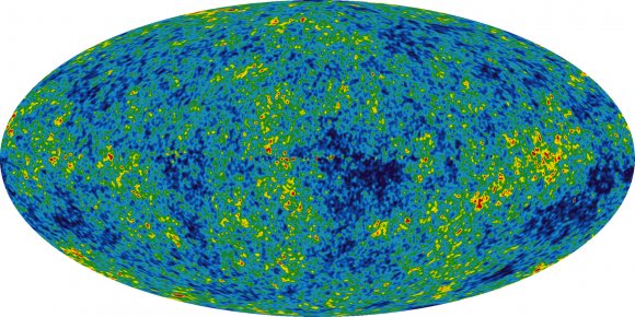 Cosmic microwave background radiation.
